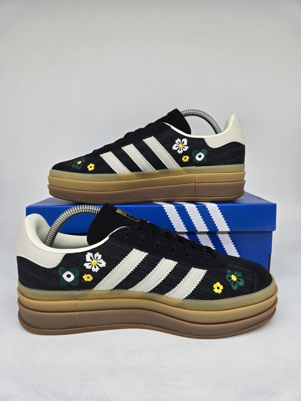 adidas Liberty London Gazelle Bold IH1922 Black Floral Women's Shoes Size 9.5 - Picture 6 of 8